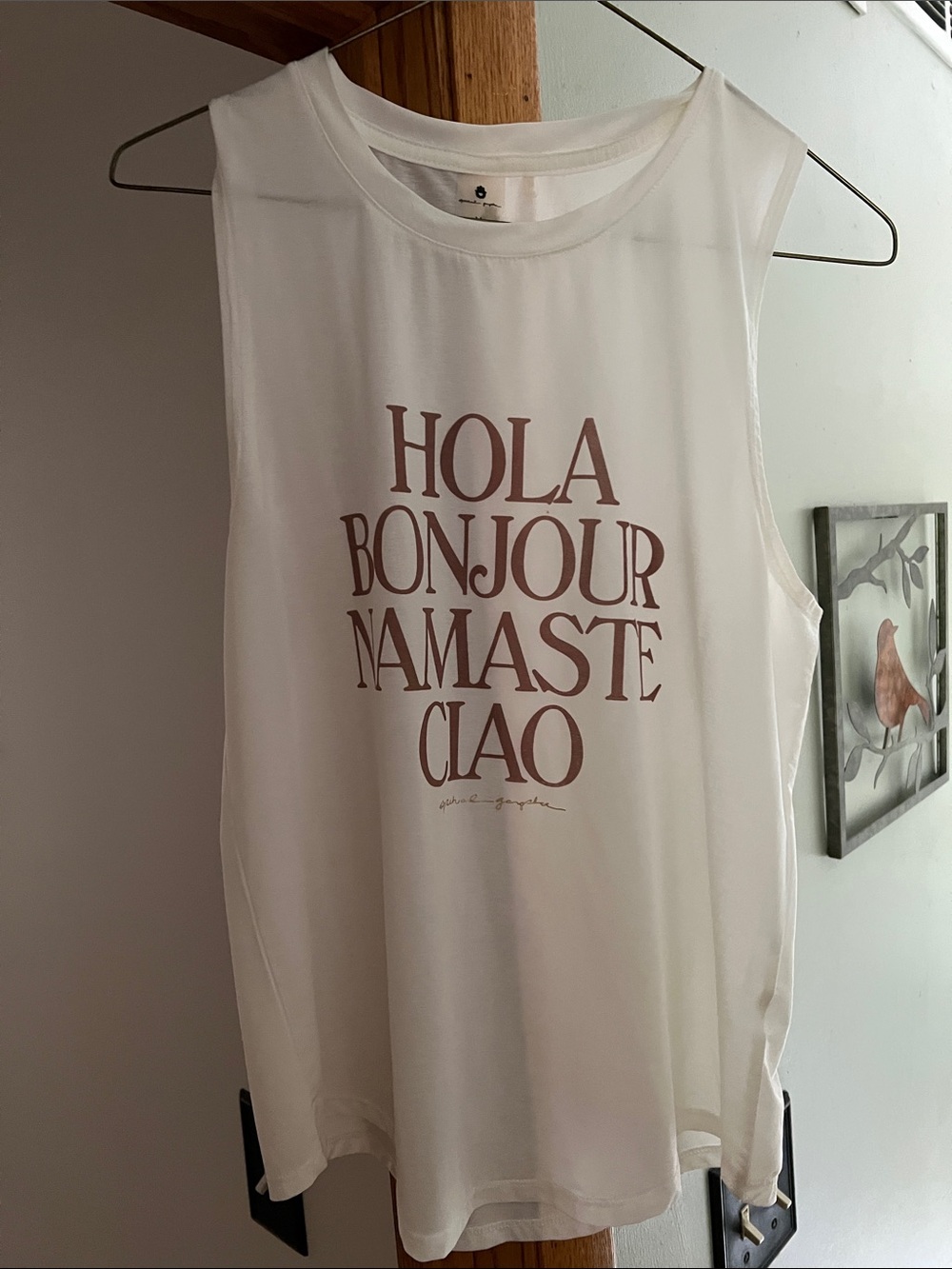 Spiritual Gangster White Graphic muscle tee